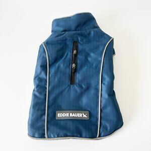 Eddie Bauer Navy Fleece Lined Dog Coat Small